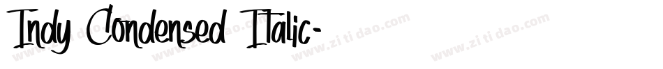 Indy Condensed Italic字体转换